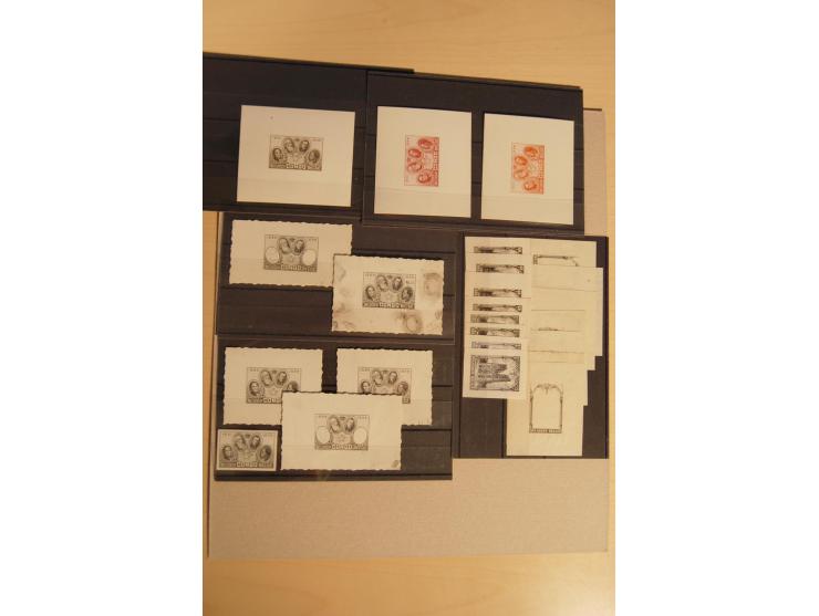 1928/32, rund 80 Probedrucke, meist Mercier, überwiegend in kleinem Blockformat, dabei auch etwas Kongo