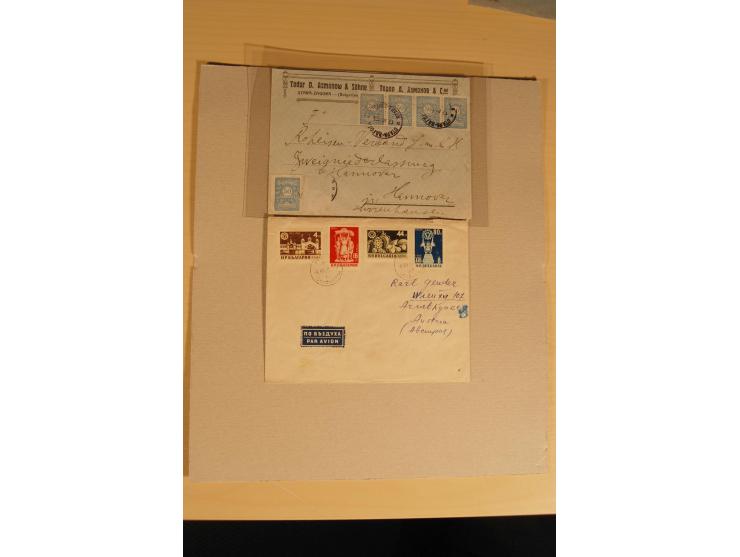 1890/1961 (ca.), postfrische, ungebrauchte und gestempelte Partie, dazu rd. 30 Briefe und Karten