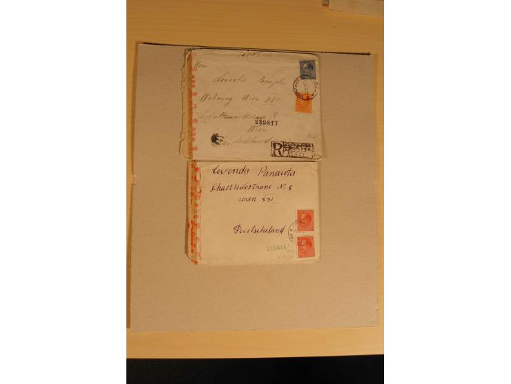 1890/1961 (ca.), postfrische, ungebrauchte und gestempelte Partie, dazu rd. 30 Briefe und Karten