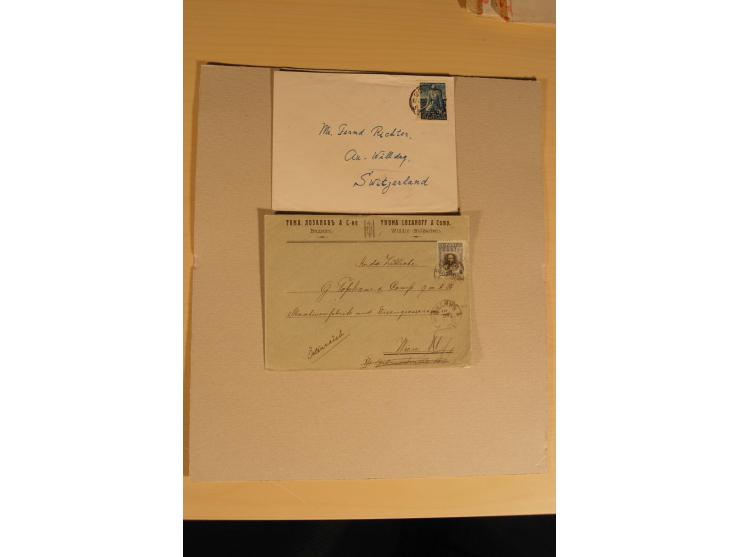 1890/1961 (ca.), postfrische, ungebrauchte und gestempelte Partie, dazu rd. 30 Briefe und Karten