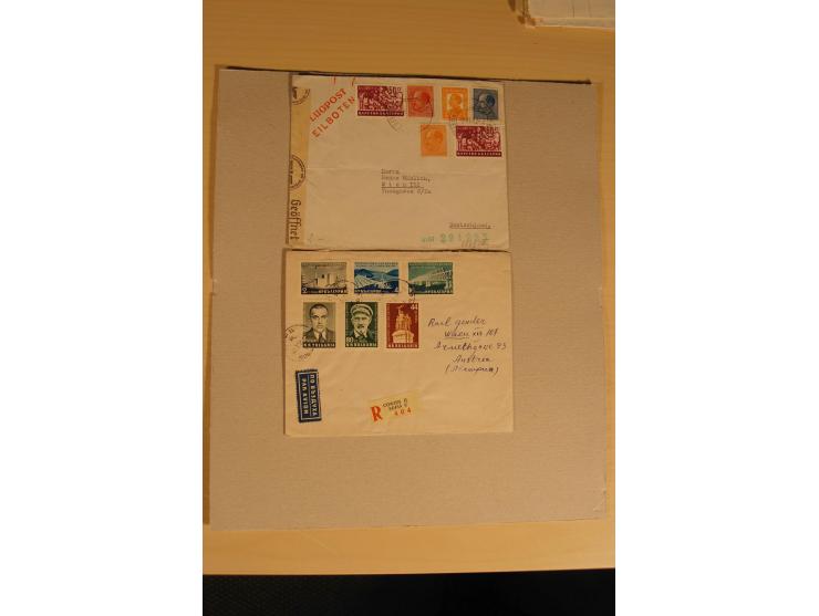 1890/1961 (ca.), postfrische, ungebrauchte und gestempelte Partie, dazu rd. 30 Briefe und Karten