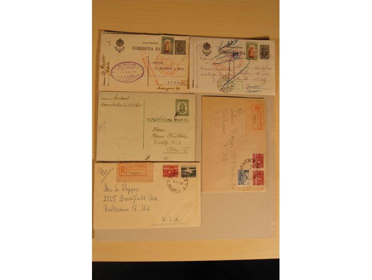 1890/1961 (ca.), postfrische, ungebrauchte und gestempelte Partie, dazu rd. 30 Briefe und Karten