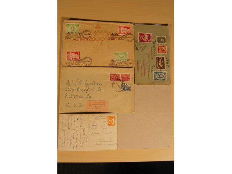 1890/1961 (ca.), postfrische, ungebrauchte und gestempelte Partie, dazu rd. 30 Briefe und Karten