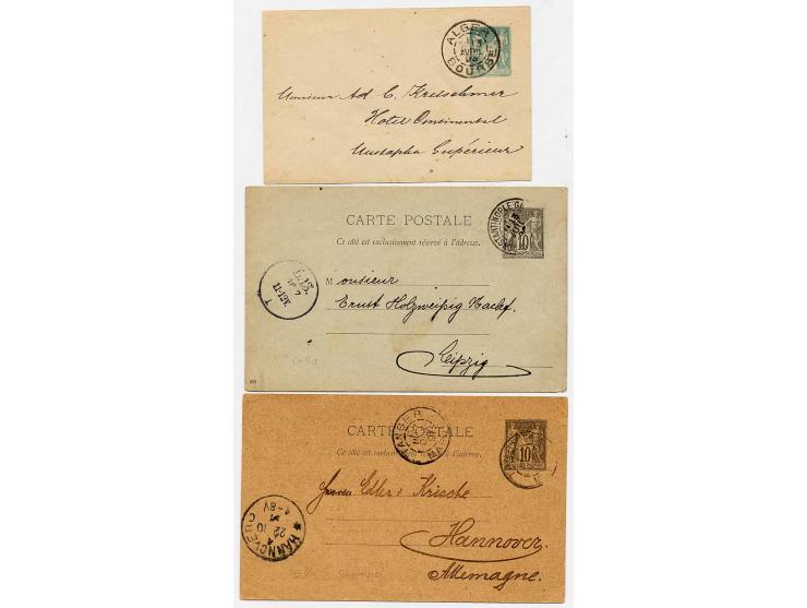 1856/1906 (ca.), 15 Briefe, Karten und Ganzsachen, dabei Reco, Schiffspost etc.