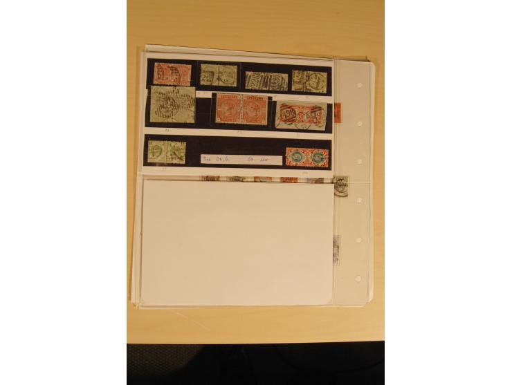 1840/91, gestempelte Sammlung inkl. einiger Briefe beginnend mit Mi.-Nr. 1-2 (je 2x), 5-7, 85 und 99 außerdem Mi.-Nr. 1-2 jew