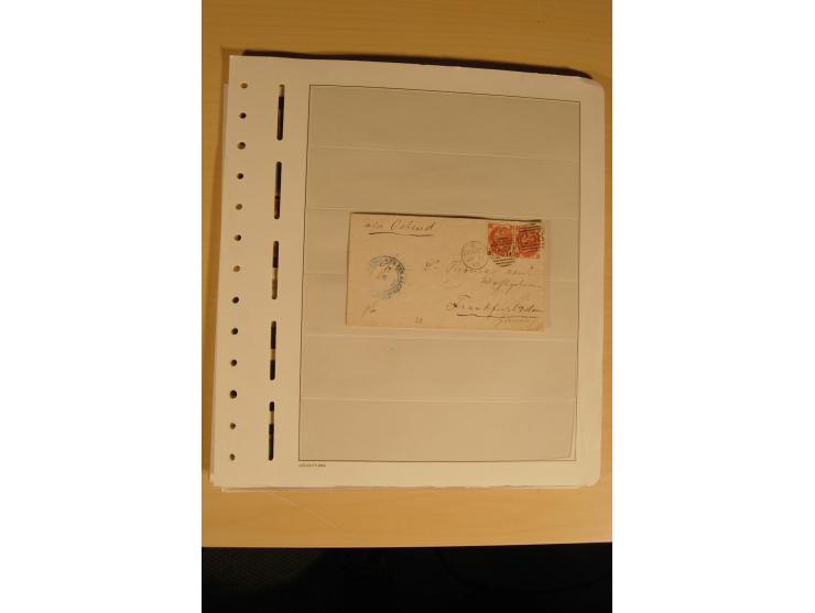 1840/91, gestempelte Sammlung inkl. einiger Briefe beginnend mit Mi.-Nr. 1-2 (je 2x), 5-7, 85 und 99 außerdem Mi.-Nr. 1-2 jew