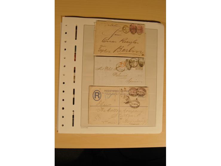 1840/91, gestempelte Sammlung inkl. einiger Briefe beginnend mit Mi.-Nr. 1-2 (je 2x), 5-7, 85 und 99 außerdem Mi.-Nr. 1-2 jew