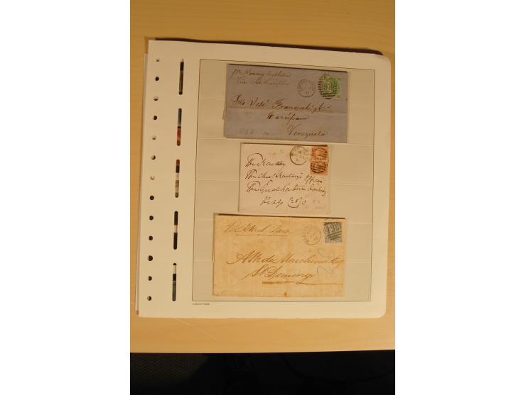 1840/91, gestempelte Sammlung inkl. einiger Briefe beginnend mit Mi.-Nr. 1-2 (je 2x), 5-7, 85 und 99 außerdem Mi.-Nr. 1-2 jew