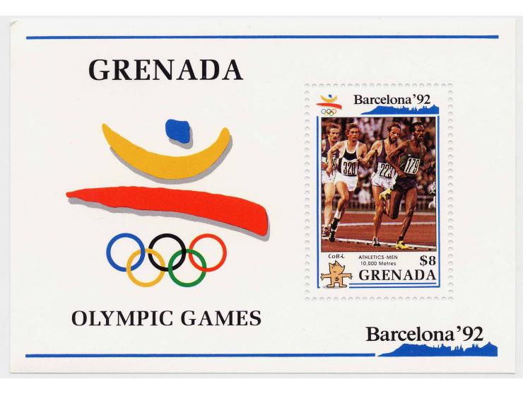 1990, Olympia-Blockpaar, ca. 15000 Stück, postfrisch (Mi.-Nr. Bl.251-52; Mi. ca. 225.000,-)