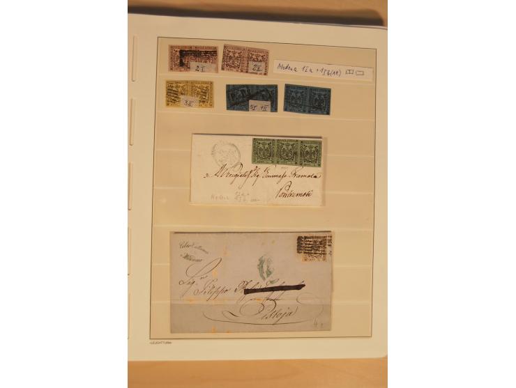 1851/1911, umfangreiche gestempelte Sammlung mit einigen Briefen und vielen Einheiten inkl. Königreich, dabei etliche gute We