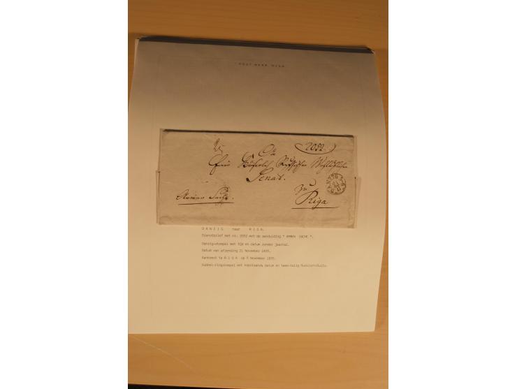 1762/1917, Die Postverbindungen von und nach Riga, Sammlung mit Briefen, Karten und Ganzsachen, dabei die Stempel Rigas ab 17