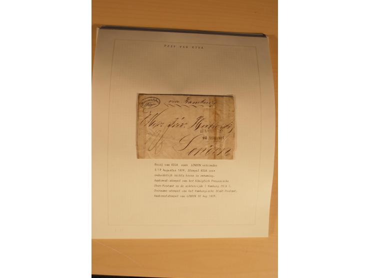 1762/1917, Die Postverbindungen von und nach Riga, Sammlung mit Briefen, Karten und Ganzsachen, dabei die Stempel Rigas ab 17