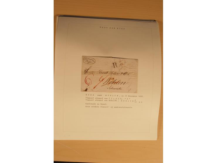 1762/1917, Die Postverbindungen von und nach Riga, Sammlung mit Briefen, Karten und Ganzsachen, dabei die Stempel Rigas ab 17