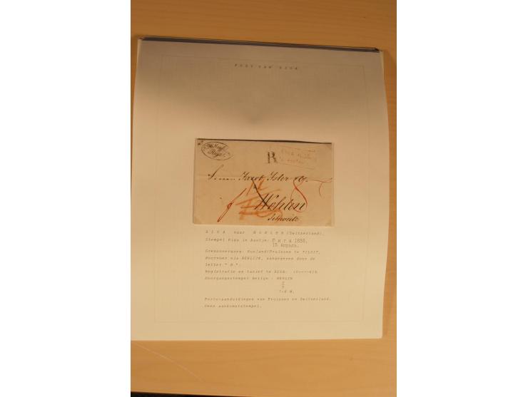 1762/1917, Die Postverbindungen von und nach Riga, Sammlung mit Briefen, Karten und Ganzsachen, dabei die Stempel Rigas ab 17