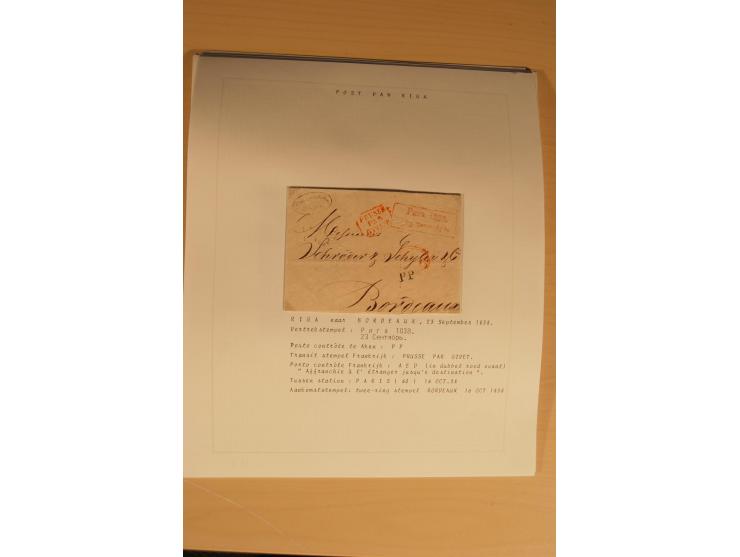 1762/1917, Die Postverbindungen von und nach Riga, Sammlung mit Briefen, Karten und Ganzsachen, dabei die Stempel Rigas ab 17