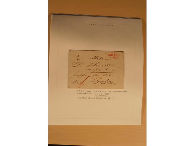 1762/1917, Die Postverbindungen von und nach Riga, Sammlung mit Briefen, Karten und Ganzsachen, dabei die Stempel Rigas ab 17