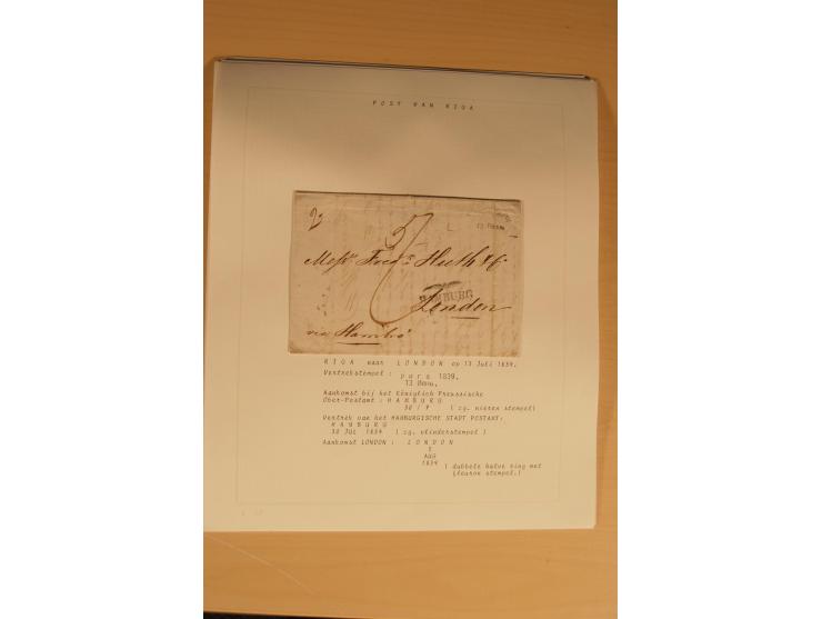 1762/1917, Die Postverbindungen von und nach Riga, Sammlung mit Briefen, Karten und Ganzsachen, dabei die Stempel Rigas ab 17
