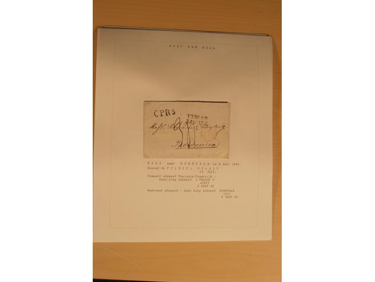 1762/1917, Die Postverbindungen von und nach Riga, Sammlung mit Briefen, Karten und Ganzsachen, dabei die Stempel Rigas ab 17