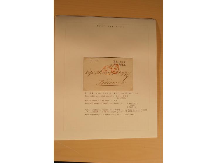 1762/1917, Die Postverbindungen von und nach Riga, Sammlung mit Briefen, Karten und Ganzsachen, dabei die Stempel Rigas ab 17