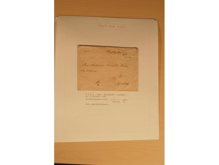 1762/1917, Die Postverbindungen von und nach Riga, Sammlung mit Briefen, Karten und Ganzsachen, dabei die Stempel Rigas ab 17