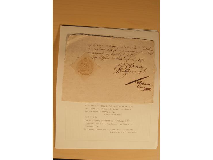 1762/1917, Die Postverbindungen von und nach Riga, Sammlung mit Briefen, Karten und Ganzsachen, dabei die Stempel Rigas ab 17
