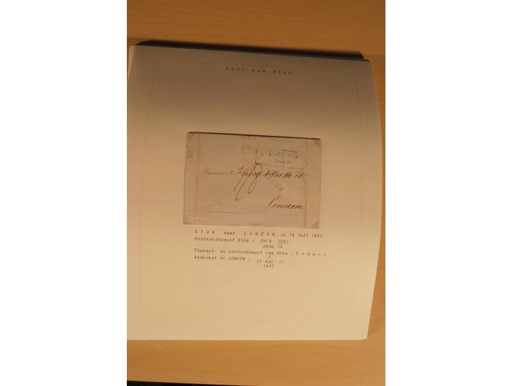 1762/1917, Die Postverbindungen von und nach Riga, Sammlung mit Briefen, Karten und Ganzsachen, dabei die Stempel Rigas ab 17
