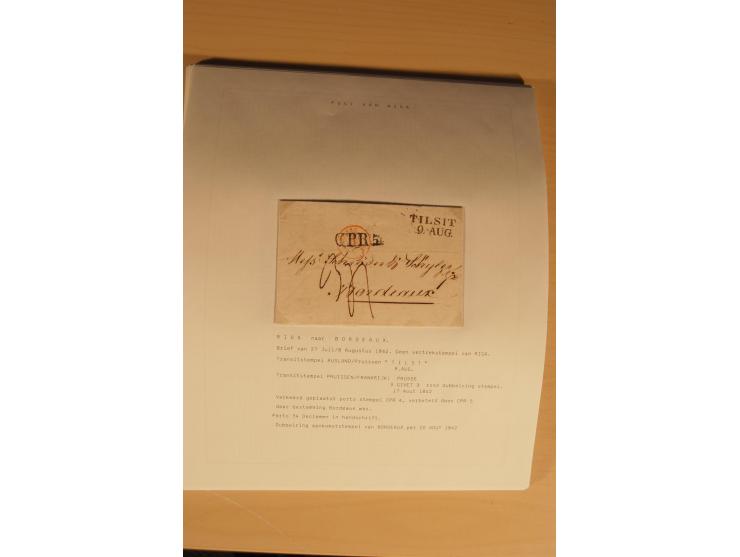 1762/1917, Die Postverbindungen von und nach Riga, Sammlung mit Briefen, Karten und Ganzsachen, dabei die Stempel Rigas ab 17