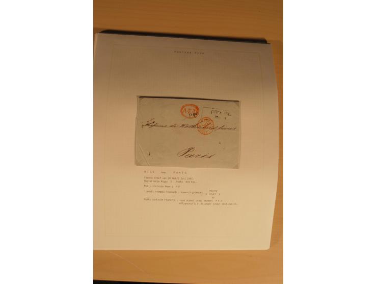 1762/1917, Die Postverbindungen von und nach Riga, Sammlung mit Briefen, Karten und Ganzsachen, dabei die Stempel Rigas ab 17