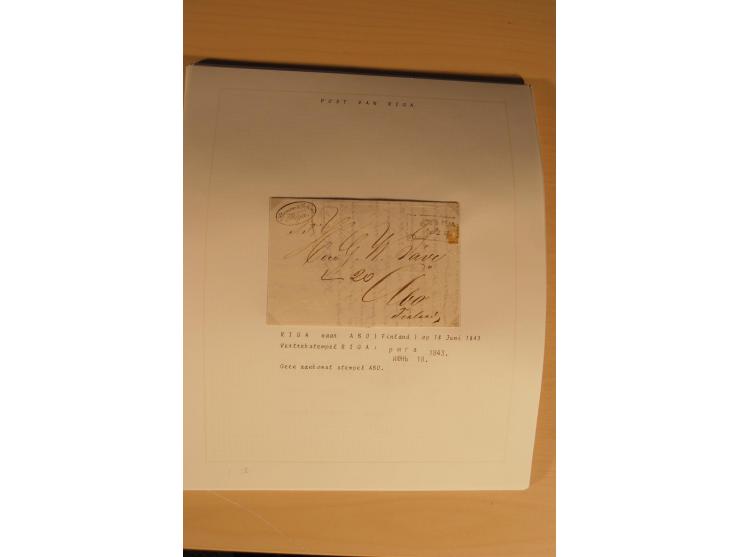 1762/1917, Die Postverbindungen von und nach Riga, Sammlung mit Briefen, Karten und Ganzsachen, dabei die Stempel Rigas ab 17