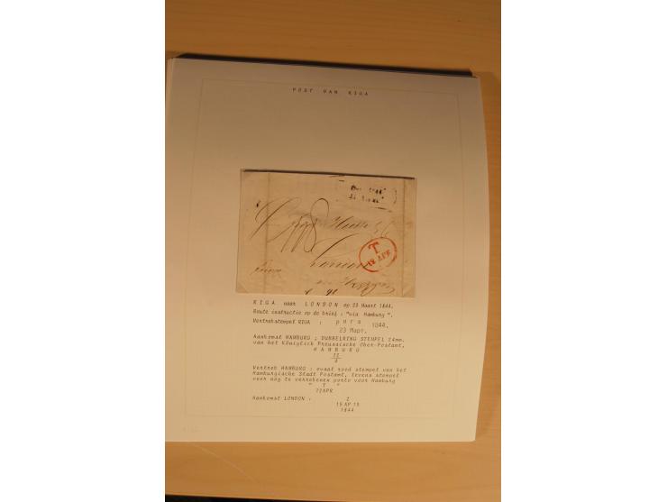 1762/1917, Die Postverbindungen von und nach Riga, Sammlung mit Briefen, Karten und Ganzsachen, dabei die Stempel Rigas ab 17