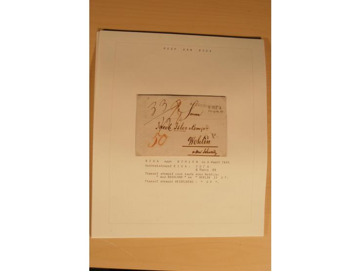 1762/1917, Die Postverbindungen von und nach Riga, Sammlung mit Briefen, Karten und Ganzsachen, dabei die Stempel Rigas ab 17