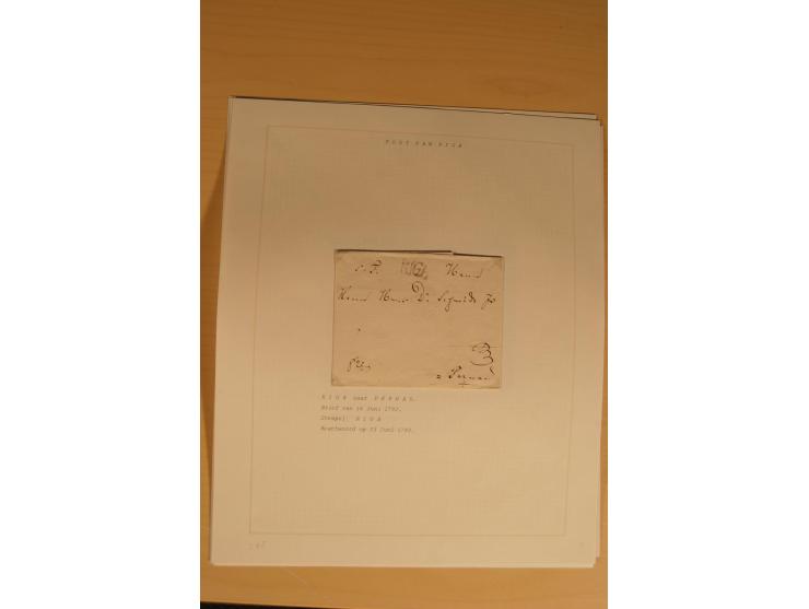 1762/1917, Die Postverbindungen von und nach Riga, Sammlung mit Briefen, Karten und Ganzsachen, dabei die Stempel Rigas ab 17