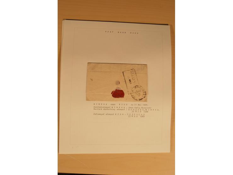 1762/1917, Die Postverbindungen von und nach Riga, Sammlung mit Briefen, Karten und Ganzsachen, dabei die Stempel Rigas ab 17