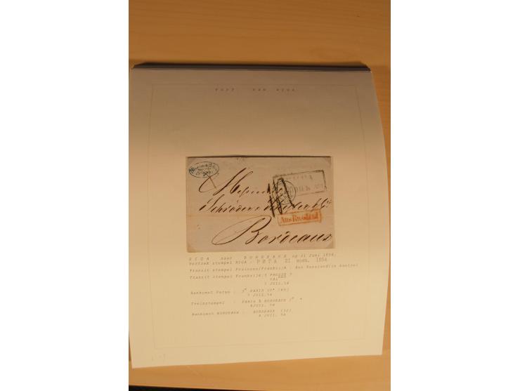 1762/1917, Die Postverbindungen von und nach Riga, Sammlung mit Briefen, Karten und Ganzsachen, dabei die Stempel Rigas ab 17