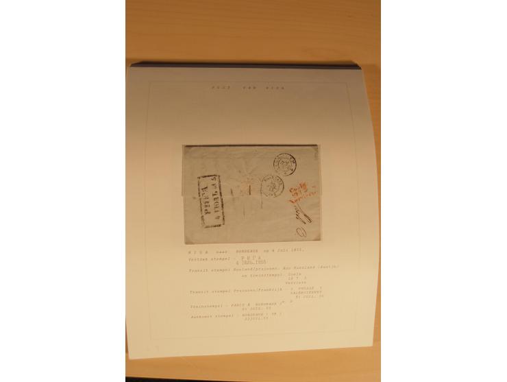 1762/1917, Die Postverbindungen von und nach Riga, Sammlung mit Briefen, Karten und Ganzsachen, dabei die Stempel Rigas ab 17