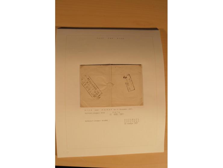 1762/1917, Die Postverbindungen von und nach Riga, Sammlung mit Briefen, Karten und Ganzsachen, dabei die Stempel Rigas ab 17