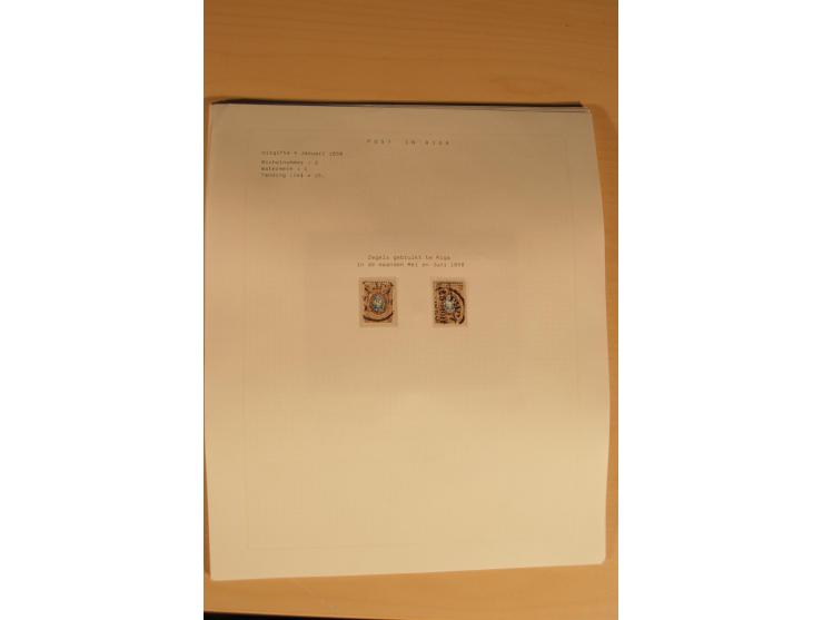 1762/1917, Die Postverbindungen von und nach Riga, Sammlung mit Briefen, Karten und Ganzsachen, dabei die Stempel Rigas ab 17