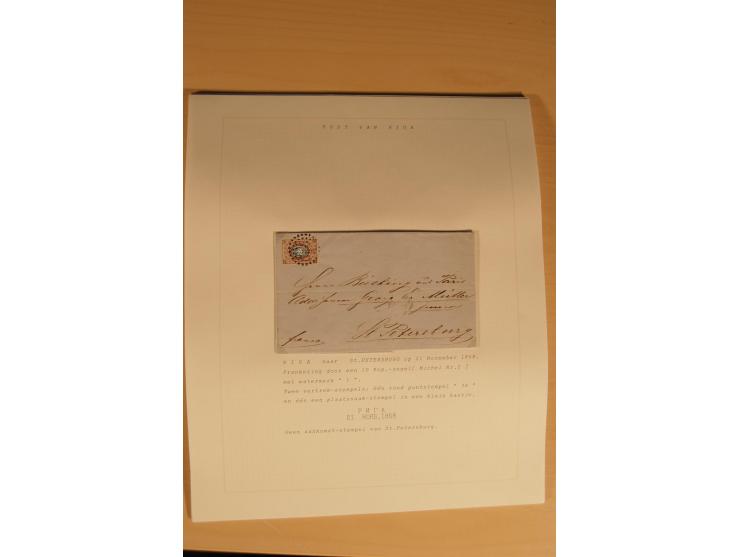 1762/1917, Die Postverbindungen von und nach Riga, Sammlung mit Briefen, Karten und Ganzsachen, dabei die Stempel Rigas ab 17