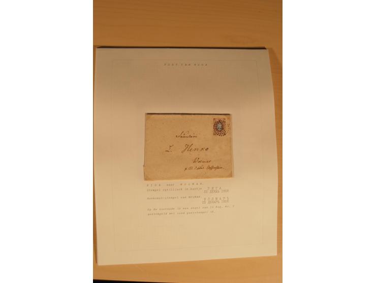 1762/1917, Die Postverbindungen von und nach Riga, Sammlung mit Briefen, Karten und Ganzsachen, dabei die Stempel Rigas ab 17