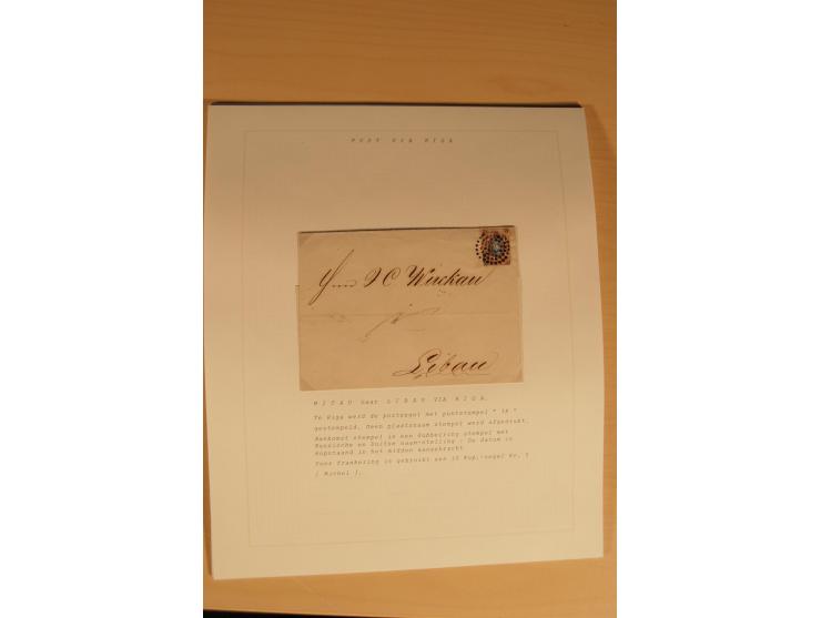 1762/1917, Die Postverbindungen von und nach Riga, Sammlung mit Briefen, Karten und Ganzsachen, dabei die Stempel Rigas ab 17