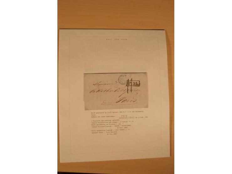 1762/1917, Die Postverbindungen von und nach Riga, Sammlung mit Briefen, Karten und Ganzsachen, dabei die Stempel Rigas ab 17