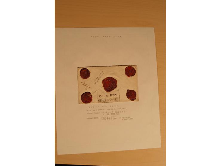 1762/1917, Die Postverbindungen von und nach Riga, Sammlung mit Briefen, Karten und Ganzsachen, dabei die Stempel Rigas ab 17