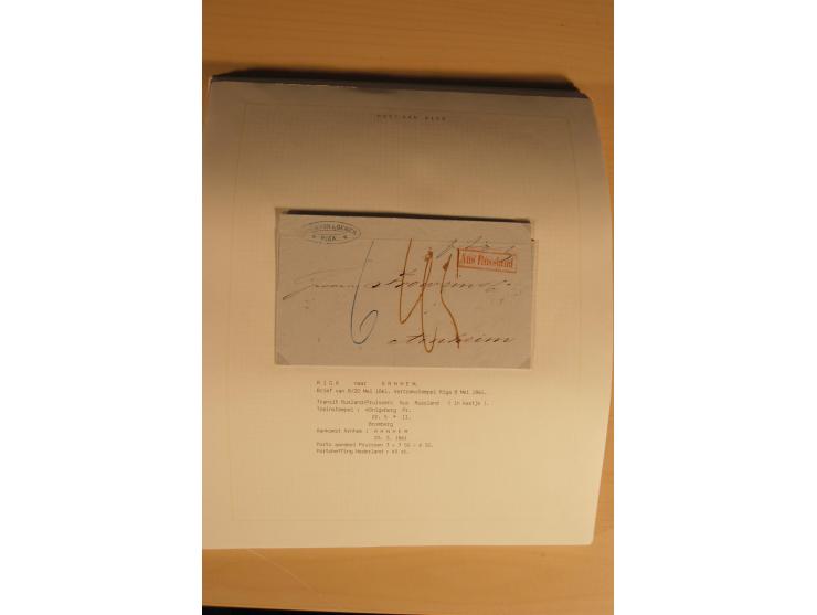 1762/1917, Die Postverbindungen von und nach Riga, Sammlung mit Briefen, Karten und Ganzsachen, dabei die Stempel Rigas ab 17