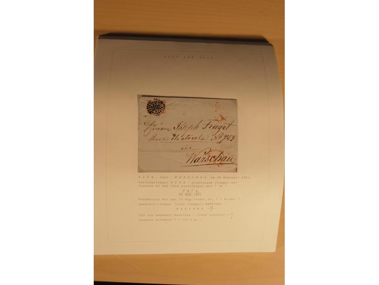 1762/1917, Die Postverbindungen von und nach Riga, Sammlung mit Briefen, Karten und Ganzsachen, dabei die Stempel Rigas ab 17