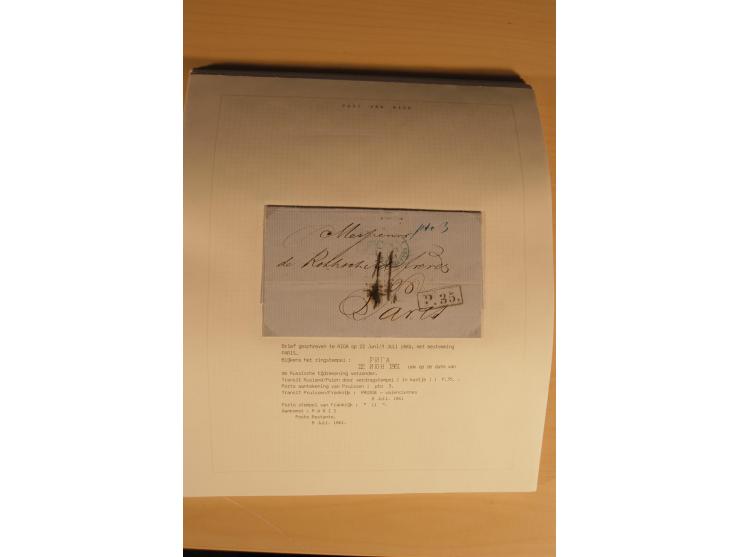 1762/1917, Die Postverbindungen von und nach Riga, Sammlung mit Briefen, Karten und Ganzsachen, dabei die Stempel Rigas ab 17