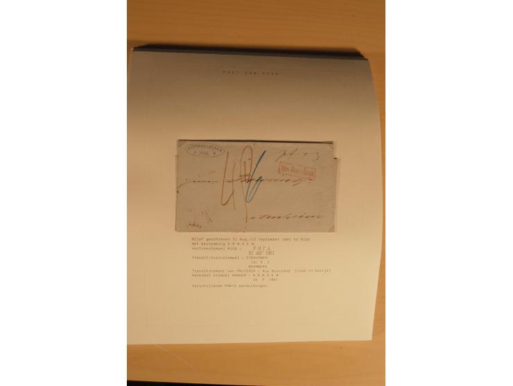 1762/1917, Die Postverbindungen von und nach Riga, Sammlung mit Briefen, Karten und Ganzsachen, dabei die Stempel Rigas ab 17