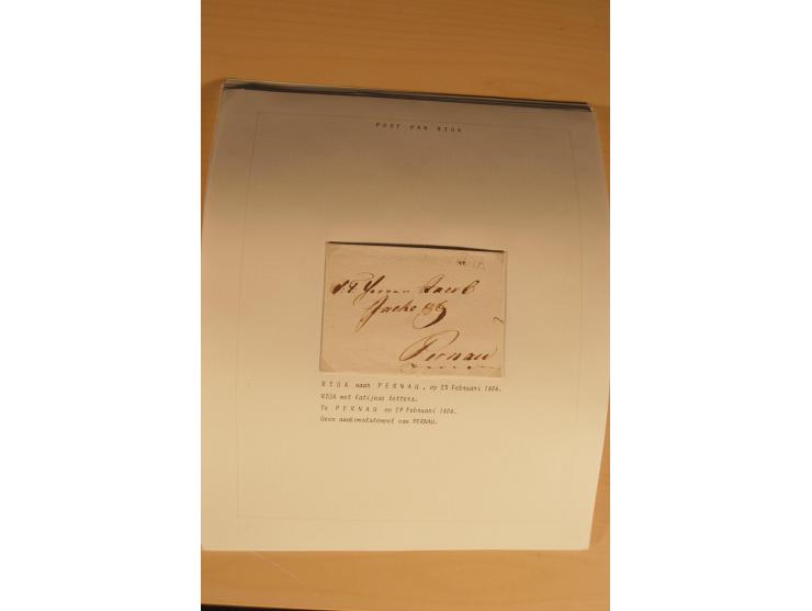 1762/1917, Die Postverbindungen von und nach Riga, Sammlung mit Briefen, Karten und Ganzsachen, dabei die Stempel Rigas ab 17