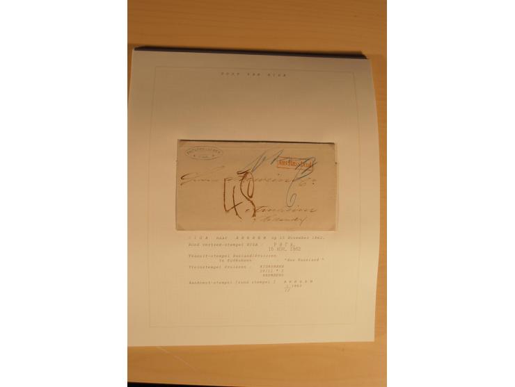 1762/1917, Die Postverbindungen von und nach Riga, Sammlung mit Briefen, Karten und Ganzsachen, dabei die Stempel Rigas ab 17