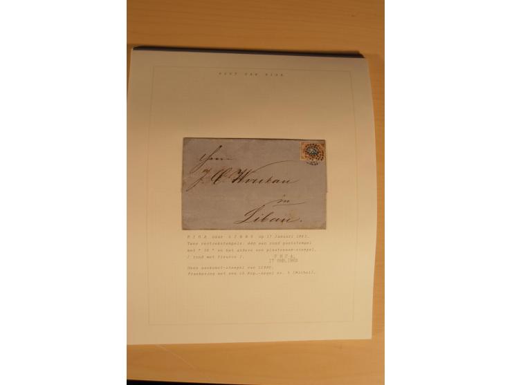 1762/1917, Die Postverbindungen von und nach Riga, Sammlung mit Briefen, Karten und Ganzsachen, dabei die Stempel Rigas ab 17