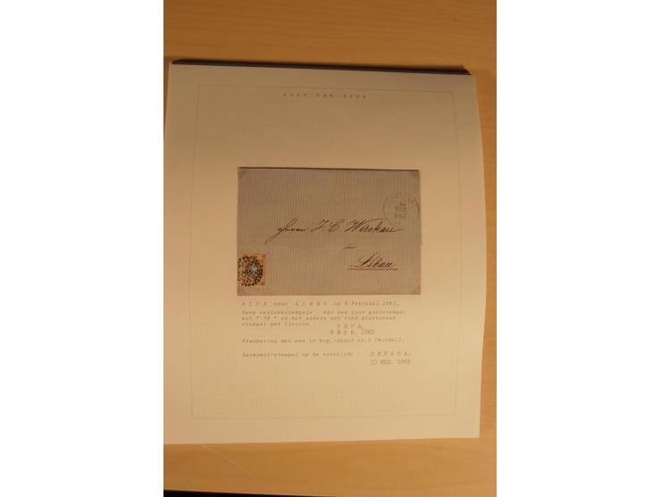 1762/1917, Die Postverbindungen von und nach Riga, Sammlung mit Briefen, Karten und Ganzsachen, dabei die Stempel Rigas ab 17